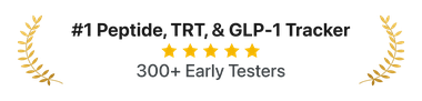 #1 Peptide, TRT and GLP-1 Tracker. Five stars. 300+ early testers.